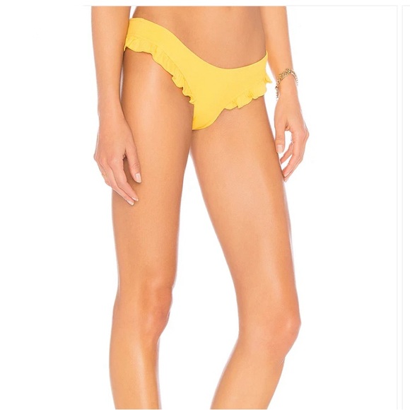 TULAROSA Yellow Ruffles Bikini Bottom Size S - Picture 3 of 7